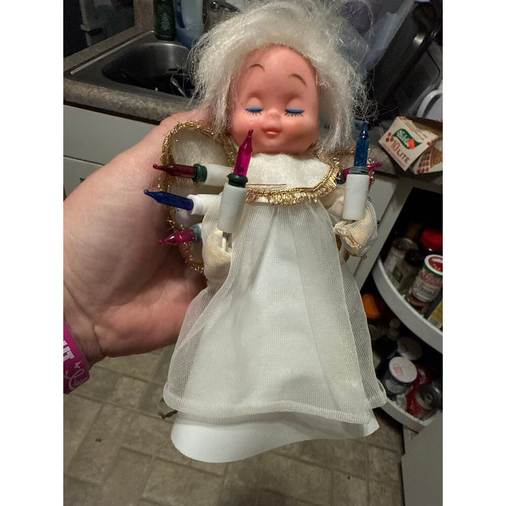 Vintage Yuletide angel tree topper